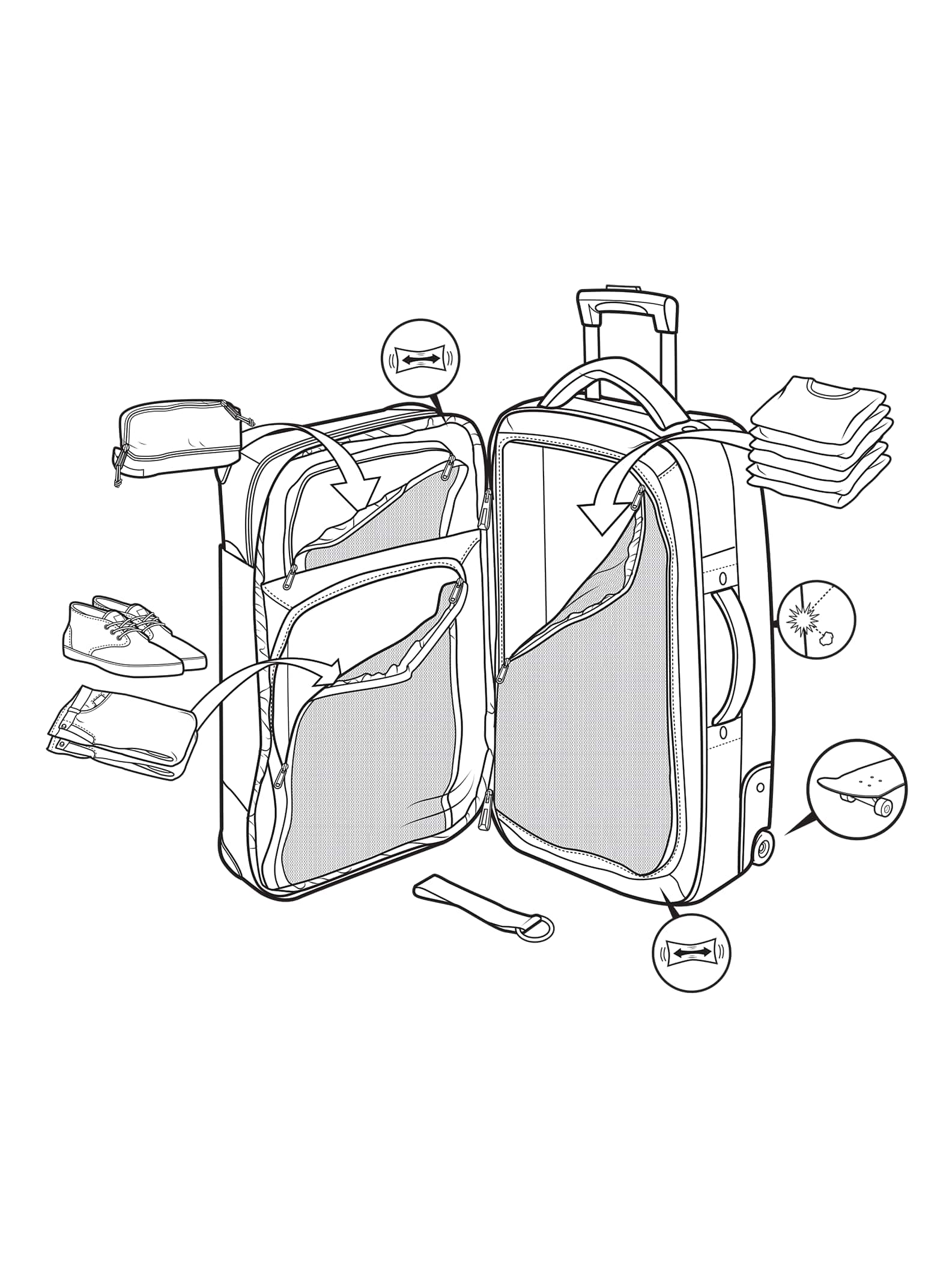 Burton Wheelie Double Deck Travel Bag | Burton.com Spring/Summer 2018 US