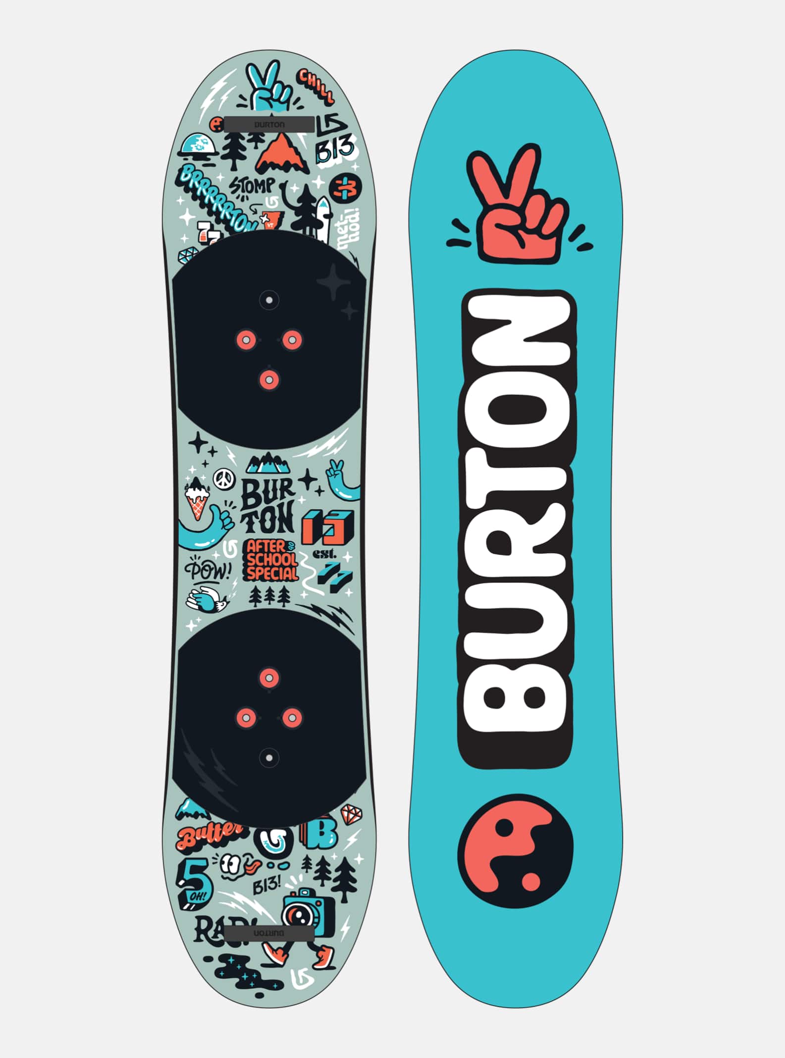 tavola snowboard bambino BURTON LTR grey/blue, woodcore, ROCKER
