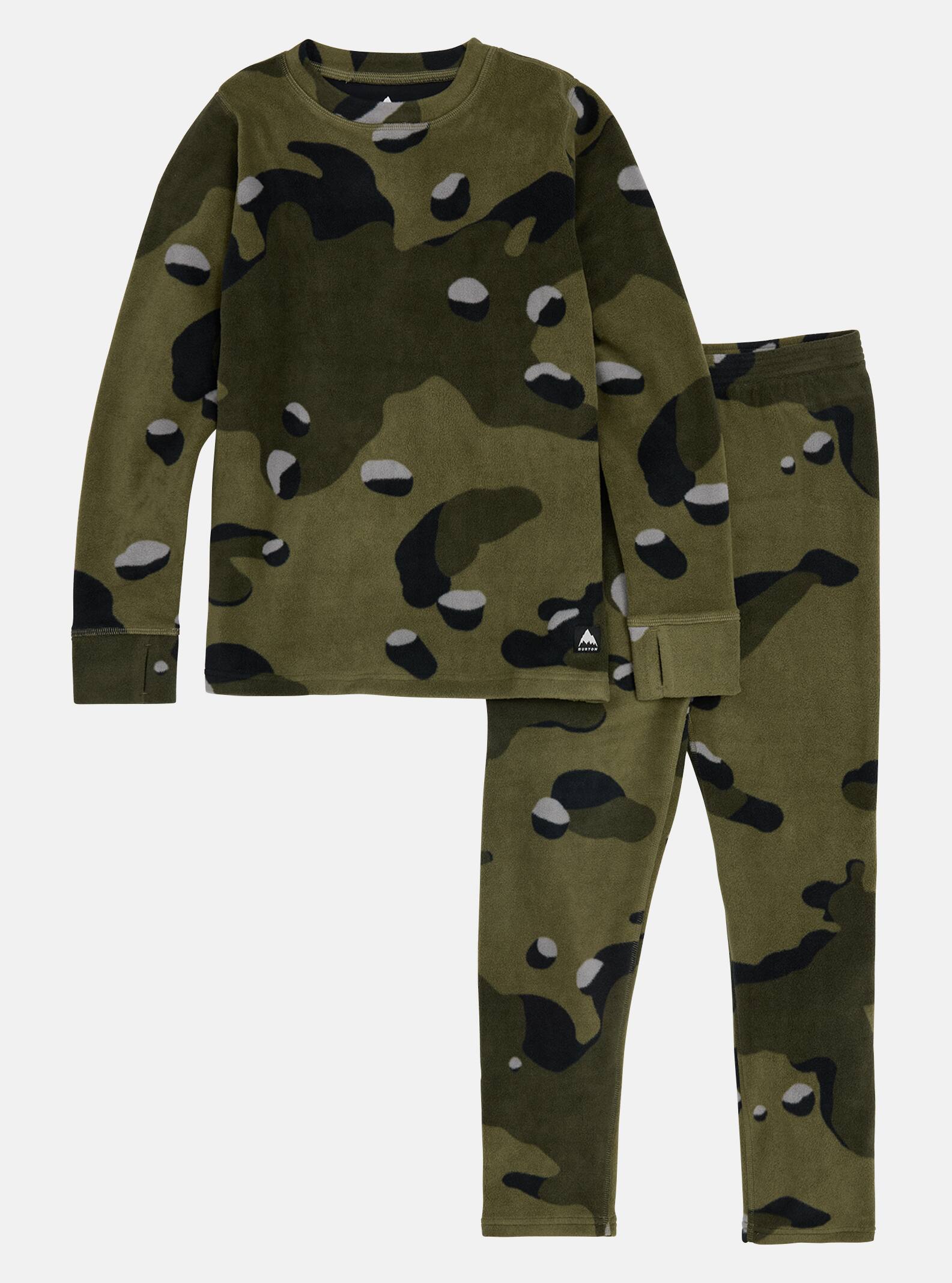 Burton underställsats i fleece för barn, Forest Moss Cookie Camo, L