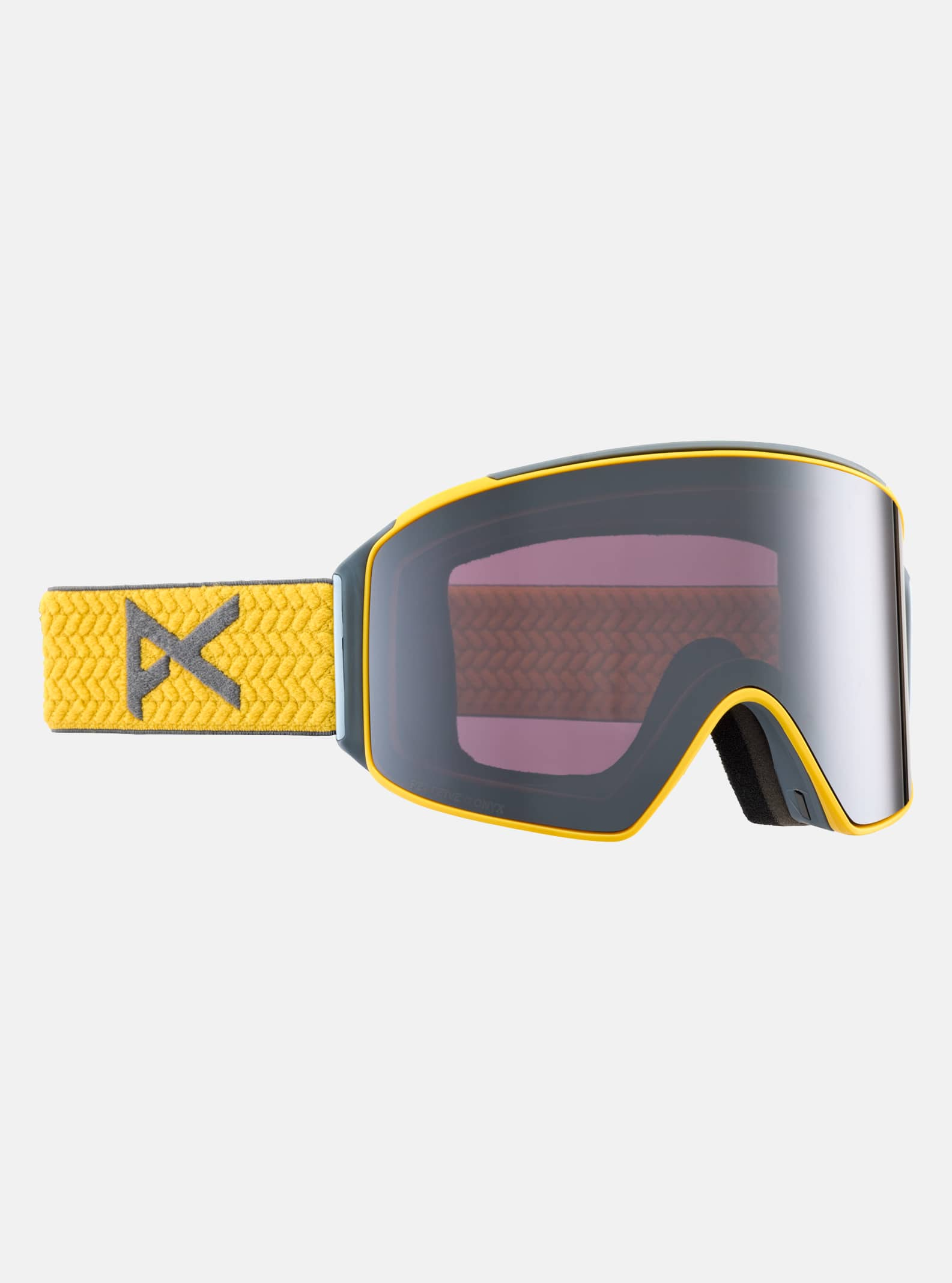 Anon M4 Goggles (Cylindrical) + Bonus Lens + MFI® Face Mask, Frame: Golden, Lens: Perceive Sunny Onyx (6% / S4), Spare Lens: Perceive Variable Violet